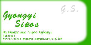 gyongyi sipos business card