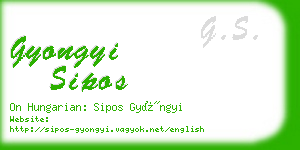 gyongyi sipos business card